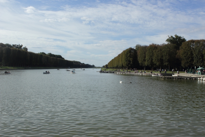 The lake at Versailles - a favourite spot for couples to row across